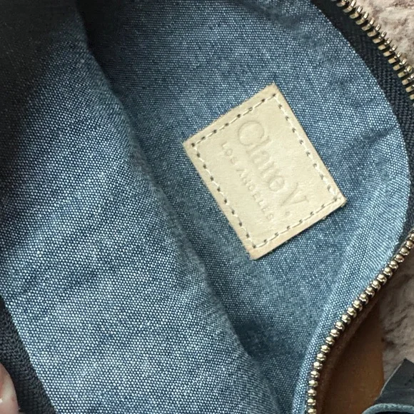 Clare V. Petit Moyen Messenger Bag Chestnut Suede - Picture 7 of 8